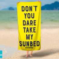 Don't You Dare Yellow Beach Towel